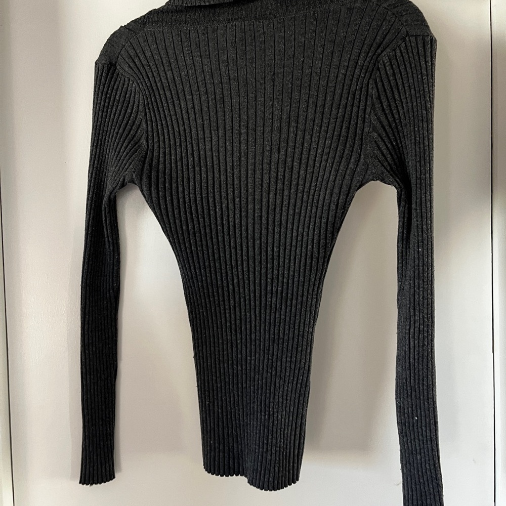 It's Our Time Charcoal Cowl Neck Sweater - Picture 4 of 4
